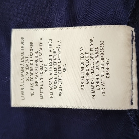 NWT Maeve for Anthropologie Bretta‎ Gathered Tank Top Navy Blue Sz M - Picture 12 of 12